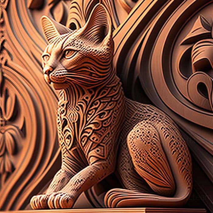 3D модель Відома тварина індійської кішки (STL)